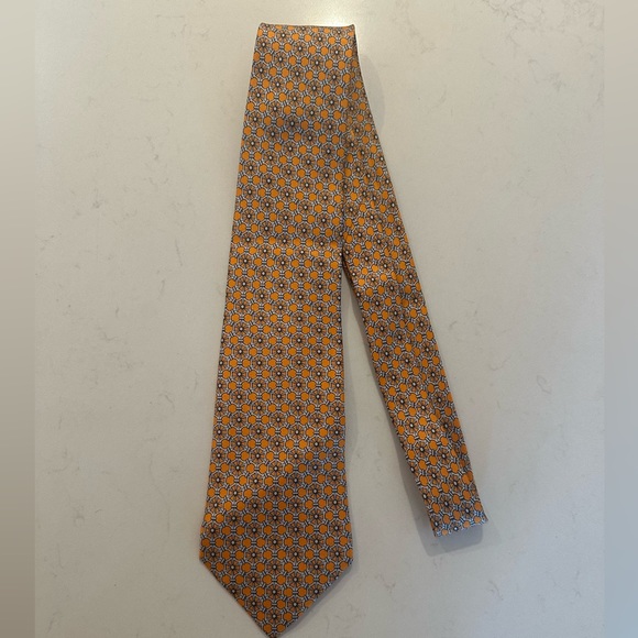 Hermes classic orange tie - Picture 1 of 3